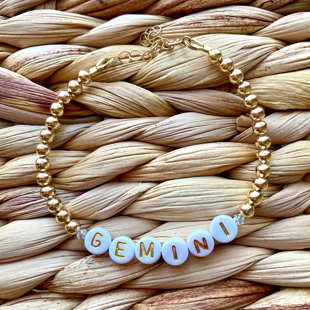 🌻HANDMADE 14k Gold Filled Gemini Bracelet